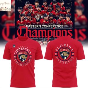 2025 Eastern Conference Champs Florida Panthers 3D T-Shirt – Red