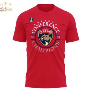 2025 Eastern Conference Champs Florida Panthers 3D T-Shirt – Red