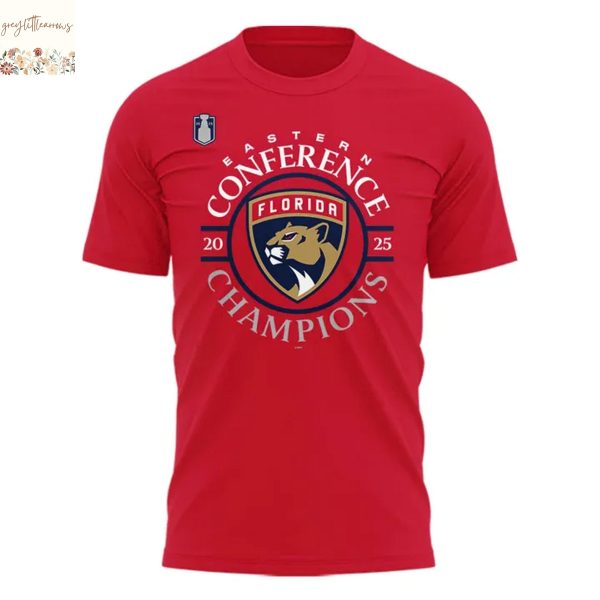 2025 Eastern Conference Champs Florida Panthers 3D T-Shirt – Red