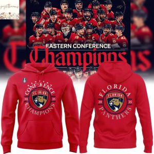 2025 Eastern Conference Champs Florida Panthers Hoodie – Red