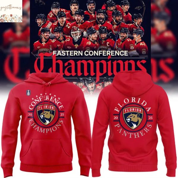 2025 Eastern Conference Champs Florida Panthers Hoodie – Red