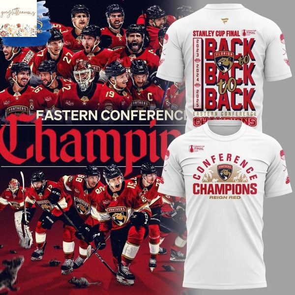 Back-To-Back-To-Back Eastern Conference Champs Florida Panther 3D T-Shirt