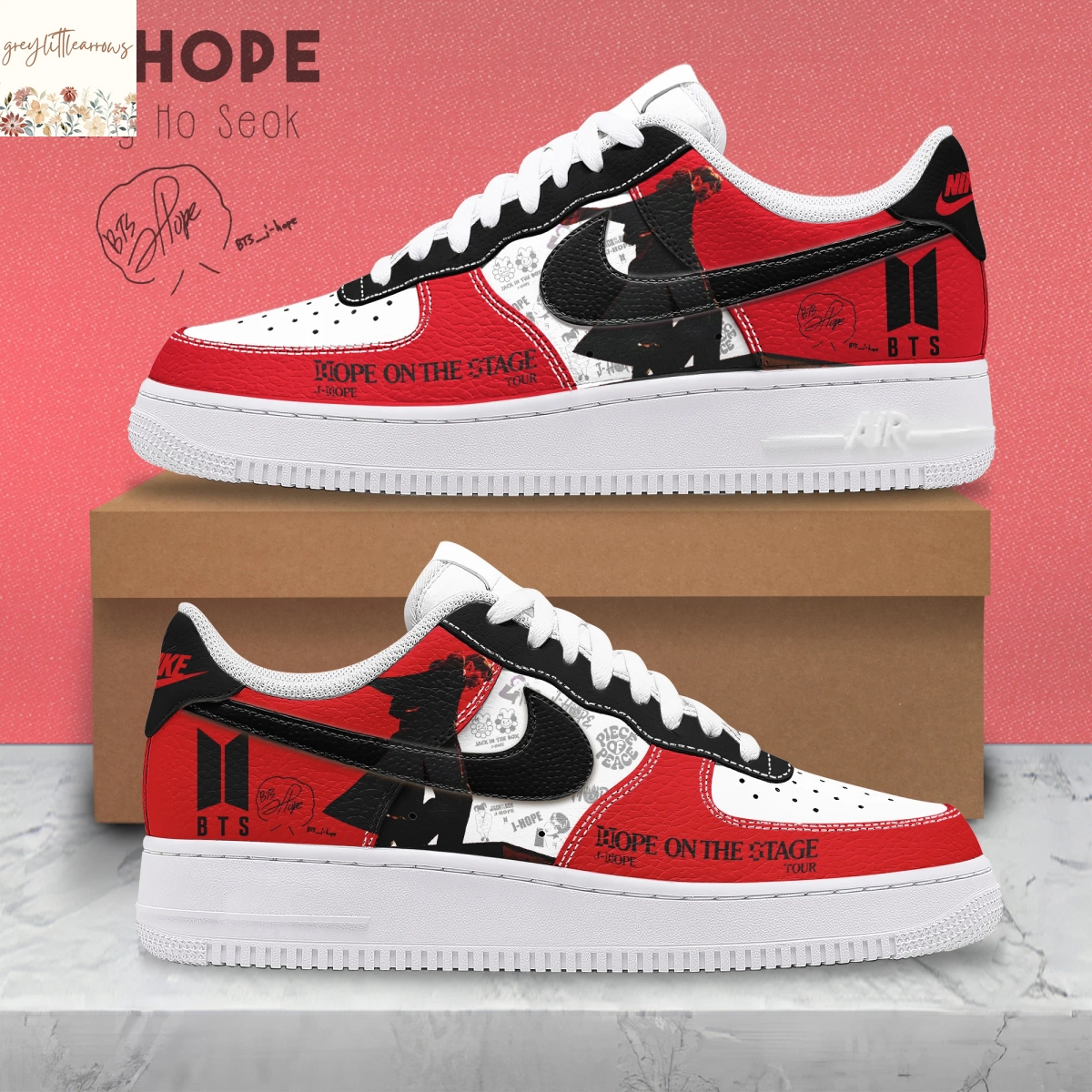 BTS J-Hope Hope On The Stage Air Force 1 Sneaker BTS J-Hope Hope On The Stage Air Force 1 Sneaker