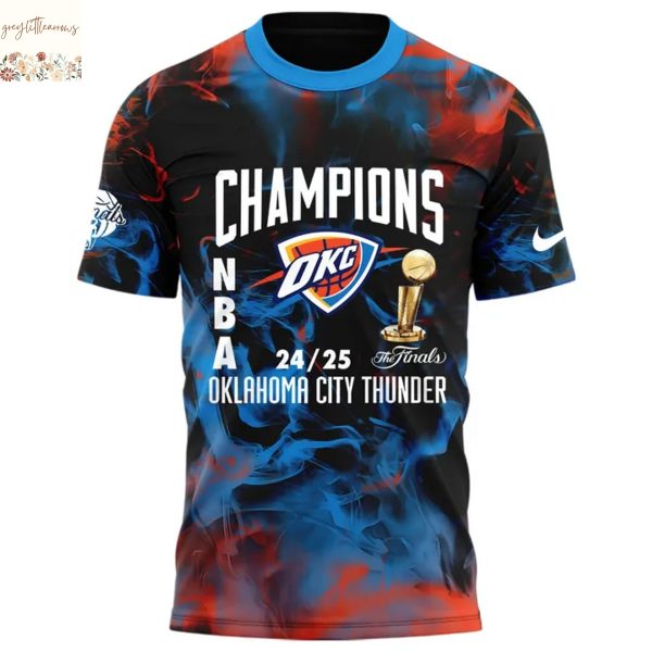 Champions NBA 24-25 Oklahoma City Thunder National Basketball Association Signature 3D T-Shirt