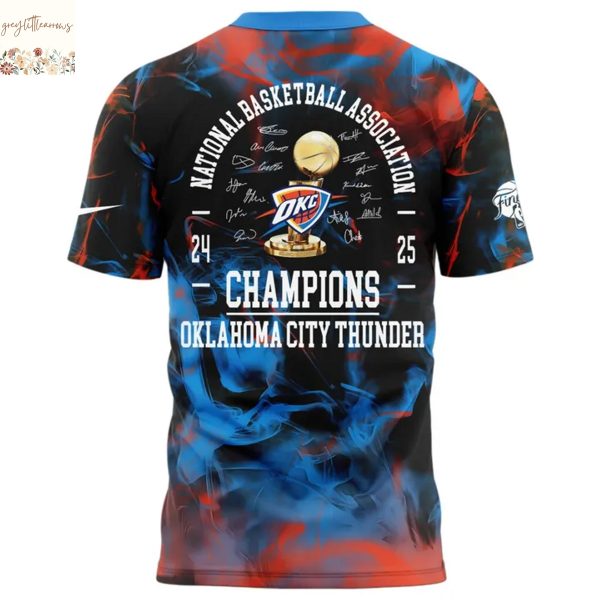 Champions NBA 24-25 Oklahoma City Thunder National Basketball Association Signature 3D T-Shirt