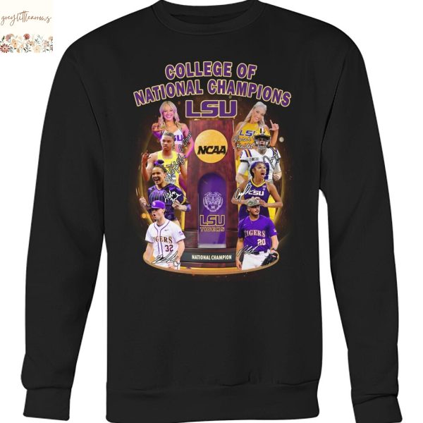 College Of Nationals Champions LSU Tigers Unisex T-Shirt