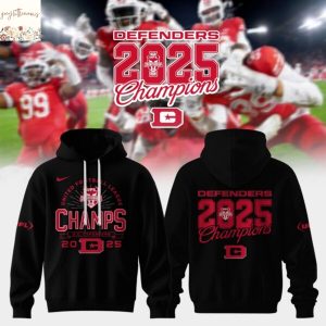 D.C. Defenders United Football League 2025 Champions Hoodie – Black