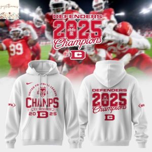 D.C. Defenders United Football League 2025 Champions Hoodie – White