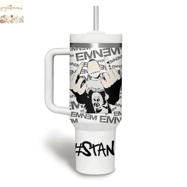 Eminem Slim Shady Tumbler With Handle And Straw