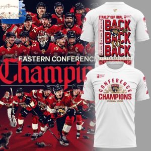 Florida Panther Back-To-Back-To-Back Eastern Conference Champs 3D T-Shirt