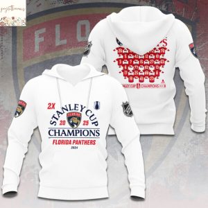 Florida Panthers 2X Stanley Cup 2025 Champions Hoodie