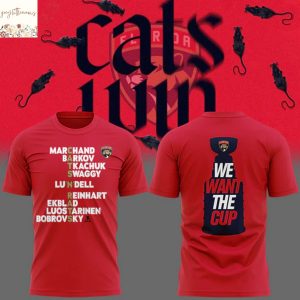 Florida Panthers Champion Stanley Cup Cats N Rats We Want The Cup 3D T-Shirt