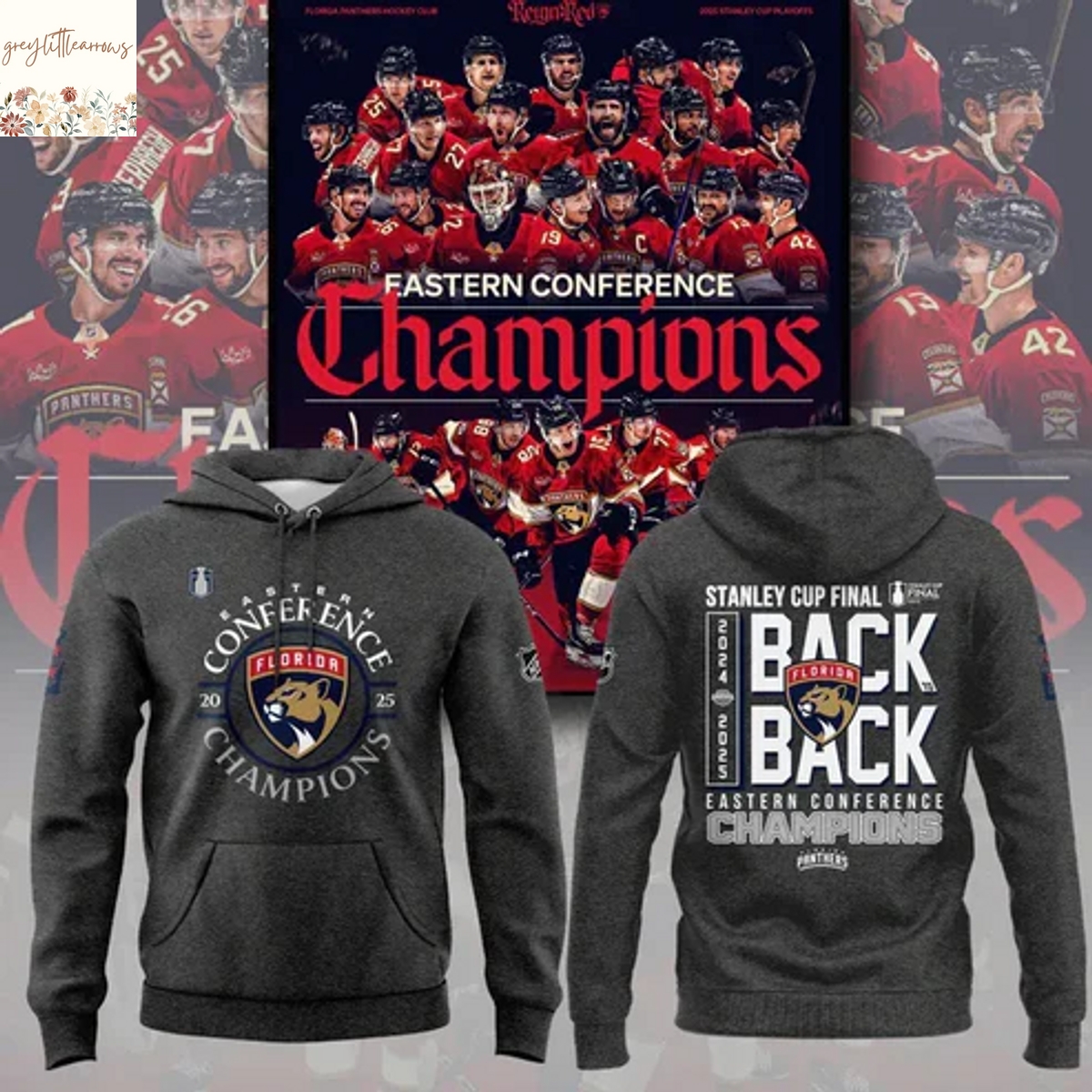 Florida Panthers Champion Stanley Cup Final 2025 Hoodie - Grey Florida Panthers Champion Stanley Cup Final 2025 Hoodie - Grey