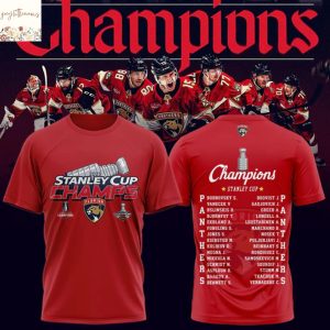 Florida Panthers Stanley Cup Champs 2025 3D T-Shirt