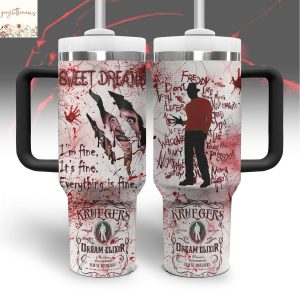 Freddy Krueger Sweet Dreams Tumbler With Handle And Straw