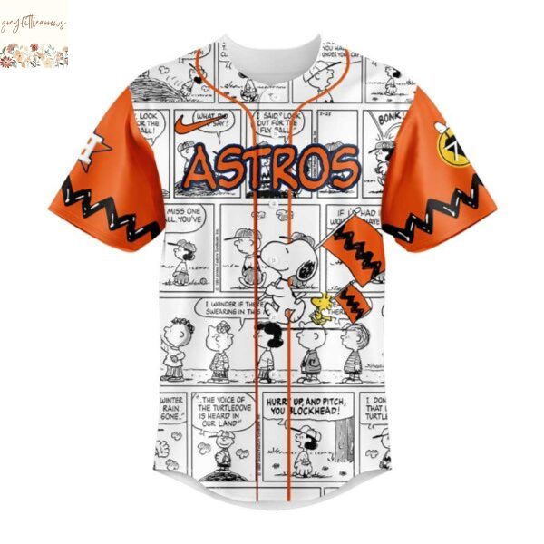 Houston Astros 75th Anniversary Of Peanuts Baseball Jersey