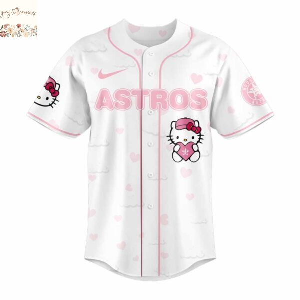 Houston Astros x Hello Kitty Baseball Jersey – Pink