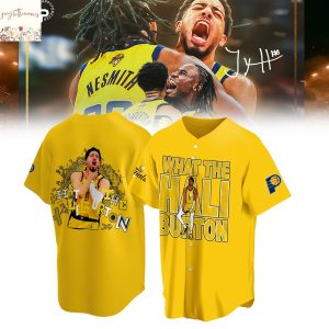 Indiana Pacers What The Hali Burton Baseball Jersey