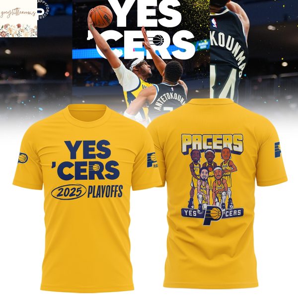 Indiana Pacers Yes Cers 2025 Playoffs 3D T-Shirt