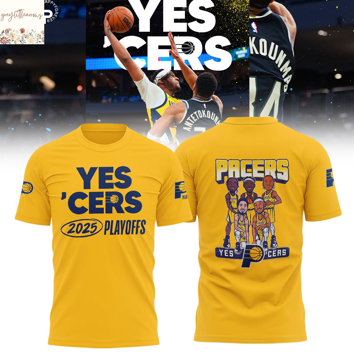 Indiana Pacers Yes Cers 2025 Playoffs 3D T-Shirt Indiana Pacers Yes Cers 2025 Playoffs 3D T-Shirt