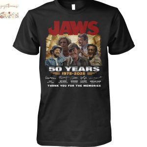 Jaws 50 Years 1975-2025 Signature Thank You For The Memories Unisex T-Shirt