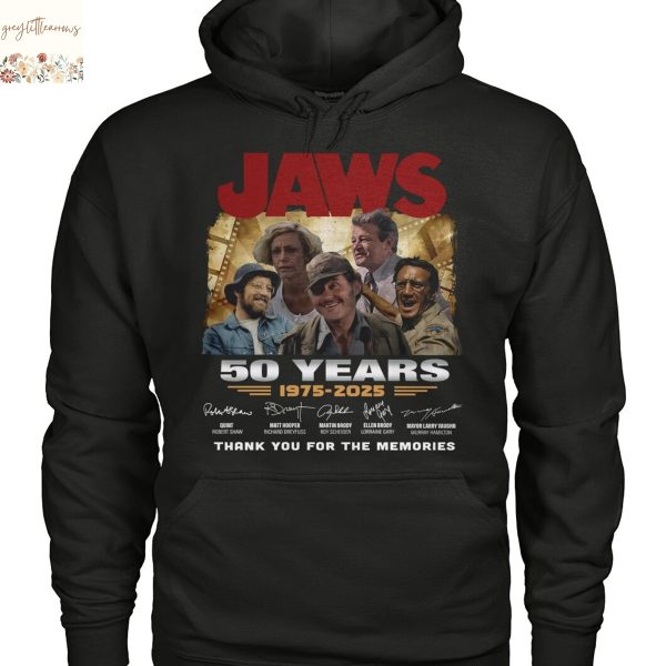 Jaws 50 Years 1975-2025 Signature Thank You For The Memories Unisex T-Shirt