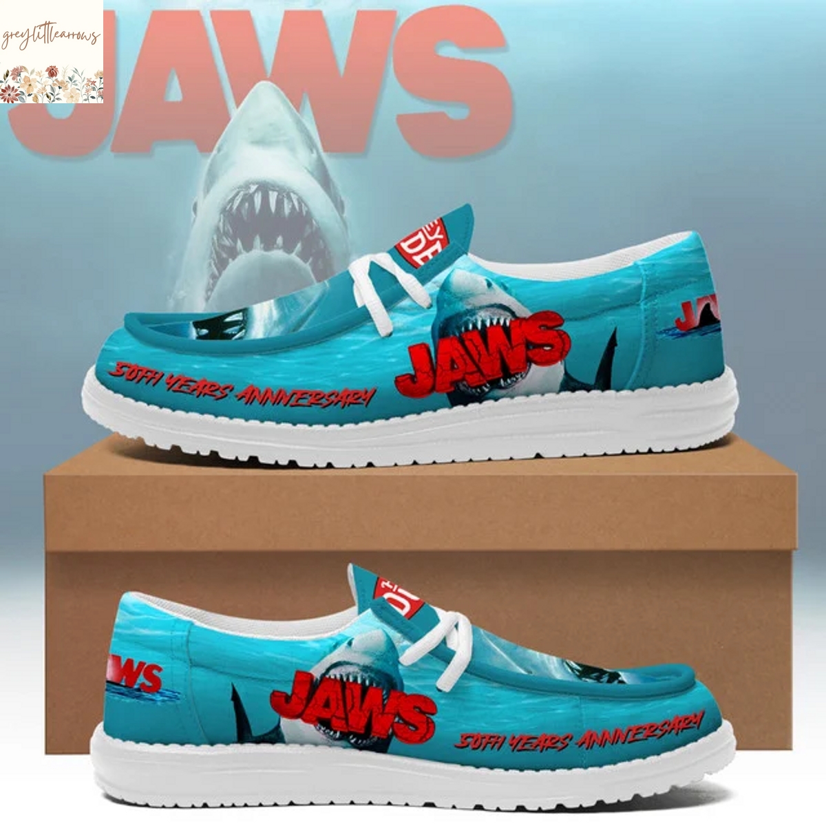 Jaws 50th Years Anniversary Hey Dude Shoes Jaws 50th Years Anniversary Hey Dude Shoes