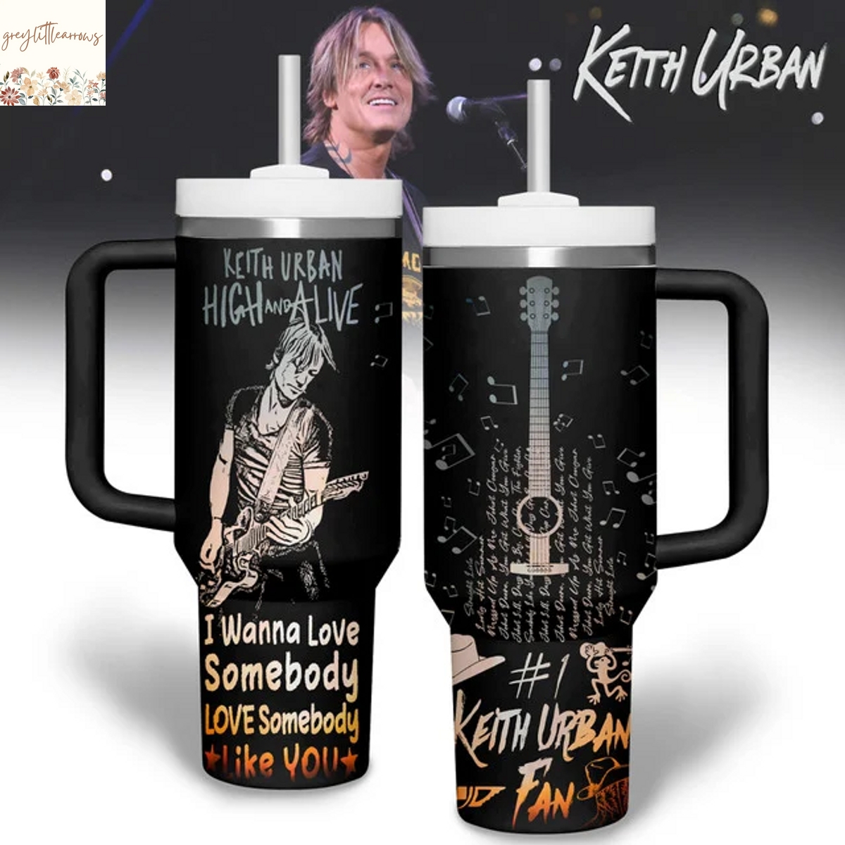 Keith Urban I Wanna Love Somebody Love Somebody Like Tumbler With Handle And Straw Keith Urban I Wanna Love Somebody Love Somebody Like Tumbler With Handle And Straw