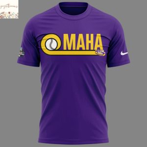 LSU Tigers OMAHA College World Series 2025 3D T-Shirt – Purple