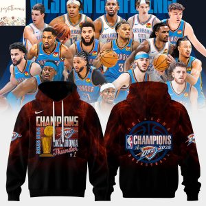 National Basketball Association 2025 Champions OKlahoma City Thunder Hoodie – Neon
