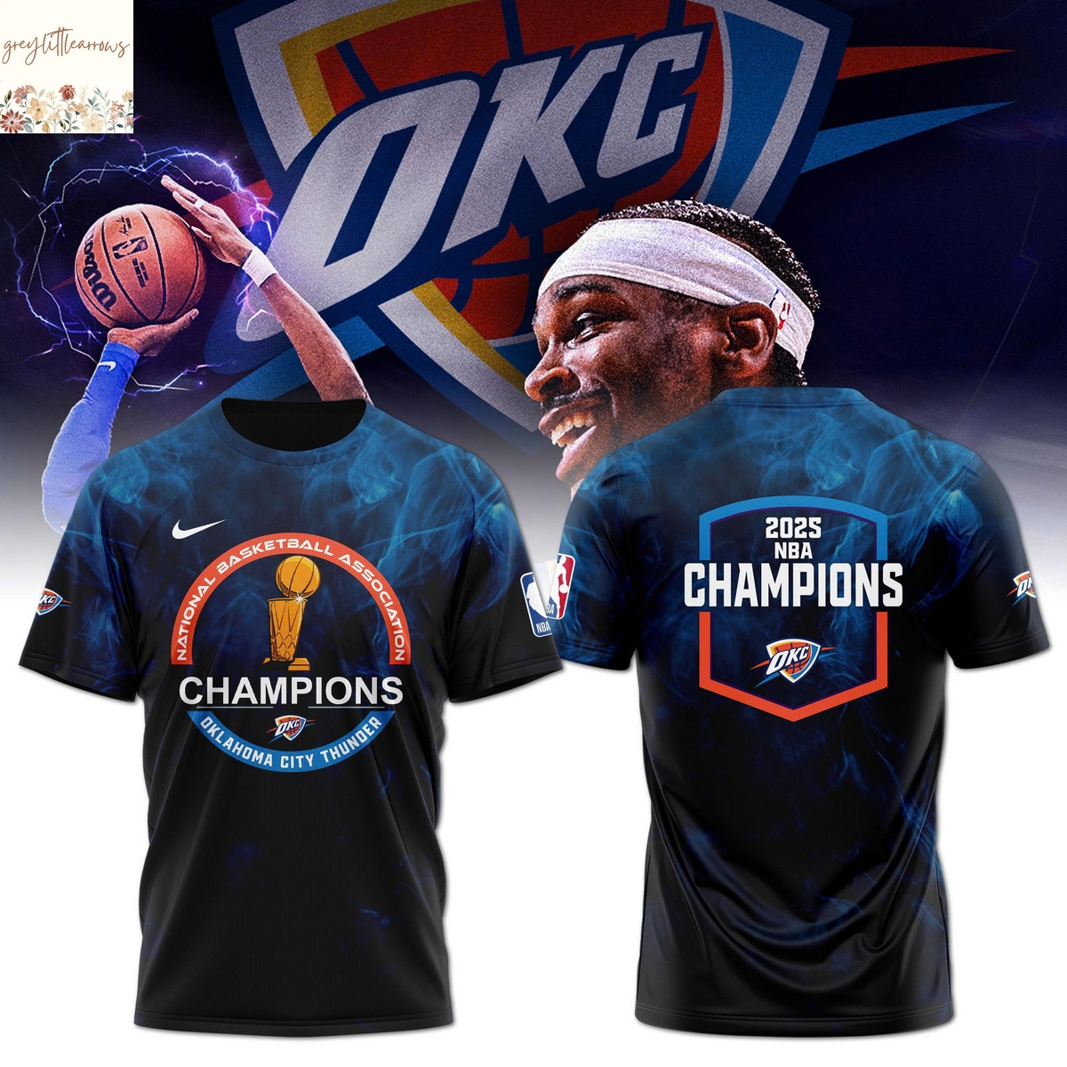 National Basketball Association 2025 Champions OKlahoma City Thunder Neon 3D T-Shirt National Basketball Association 2025 Champions OKlahoma City Thunder Neon 3D T-Shirt