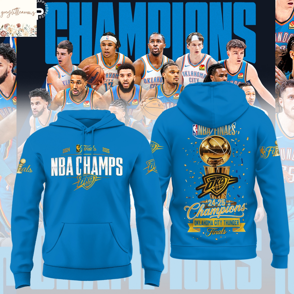 Oklahoma City Thunder 2024-2025 Champions Finals Hoodie Oklahoma City Thunder 2024-2025 Champions Finals Hoodie