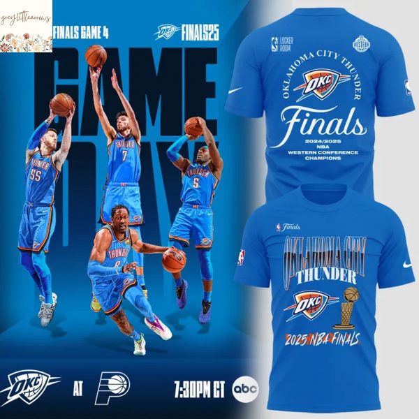 Oklahoma City Thunder 2024-2025 Western Conference Champions Finals 3D T-Shirt