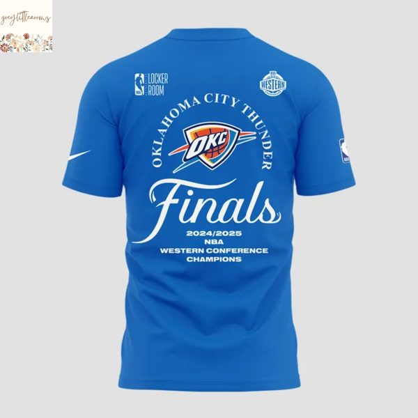 Oklahoma City Thunder 2024-2025 Western Conference Champions Finals 3D T-Shirt