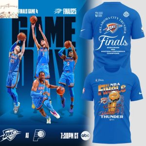 Oklahoma City Thunder 2024-2025 Western Conference Champions Finals 3D T-Shirt – Blue