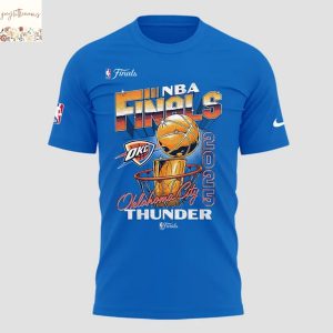 Oklahoma City Thunder 2024-2025 Western Conference Champions Finals 3D T-Shirt – Blue