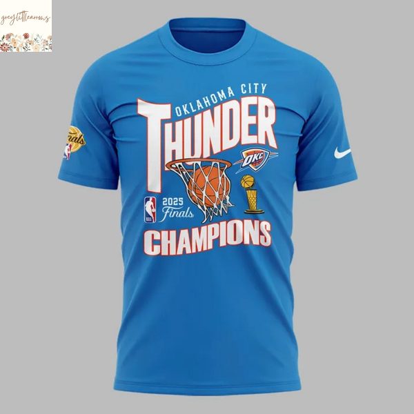 Oklahoma City Thunder Champions NBA Finals 2025 Signature 3D T-Shirt