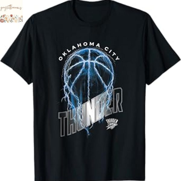 Oklahoma City Thunder Lightning Bolt Basketball Unisex T-Shirt