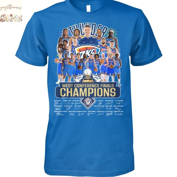 Oklahoma City Thunder West Conference Finals Champions Signature Unisex T-Shirt