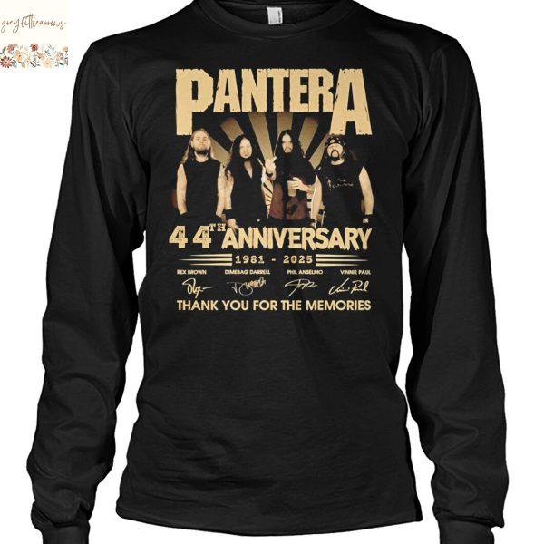 Pantera 44th Anniversary 1981-2025 Signature Thank You For The Memories Unisex T-Shirt