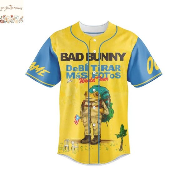 Personalized Bad Bunny Debi Tirar Mas Fotos Baseball Jersey