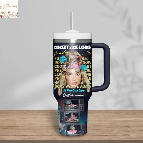 Personalized Dua Lipa Not My Problem Concert 2025 London Tumbler With Handle And Straw