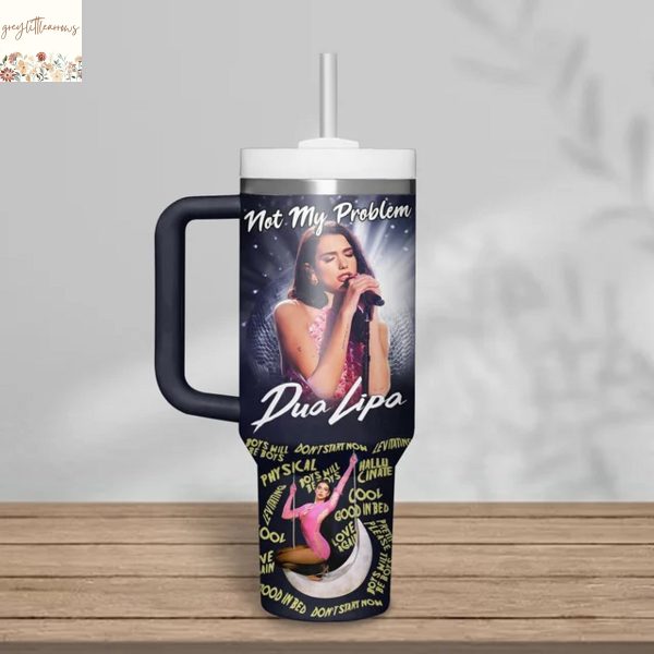 Personalized Dua Lipa Not My Problem Concert 2025 London Tumbler With Handle And Straw