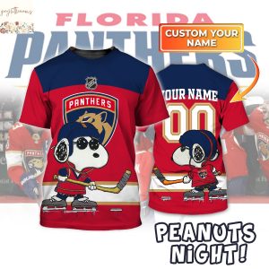 Personalized Florida Panthers Peanuts Snoopy 3D T-Shirt