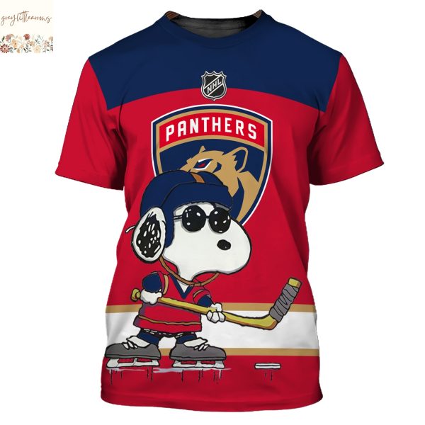 Personalized Florida Panthers Peanuts Snoopy 3D T-Shirt