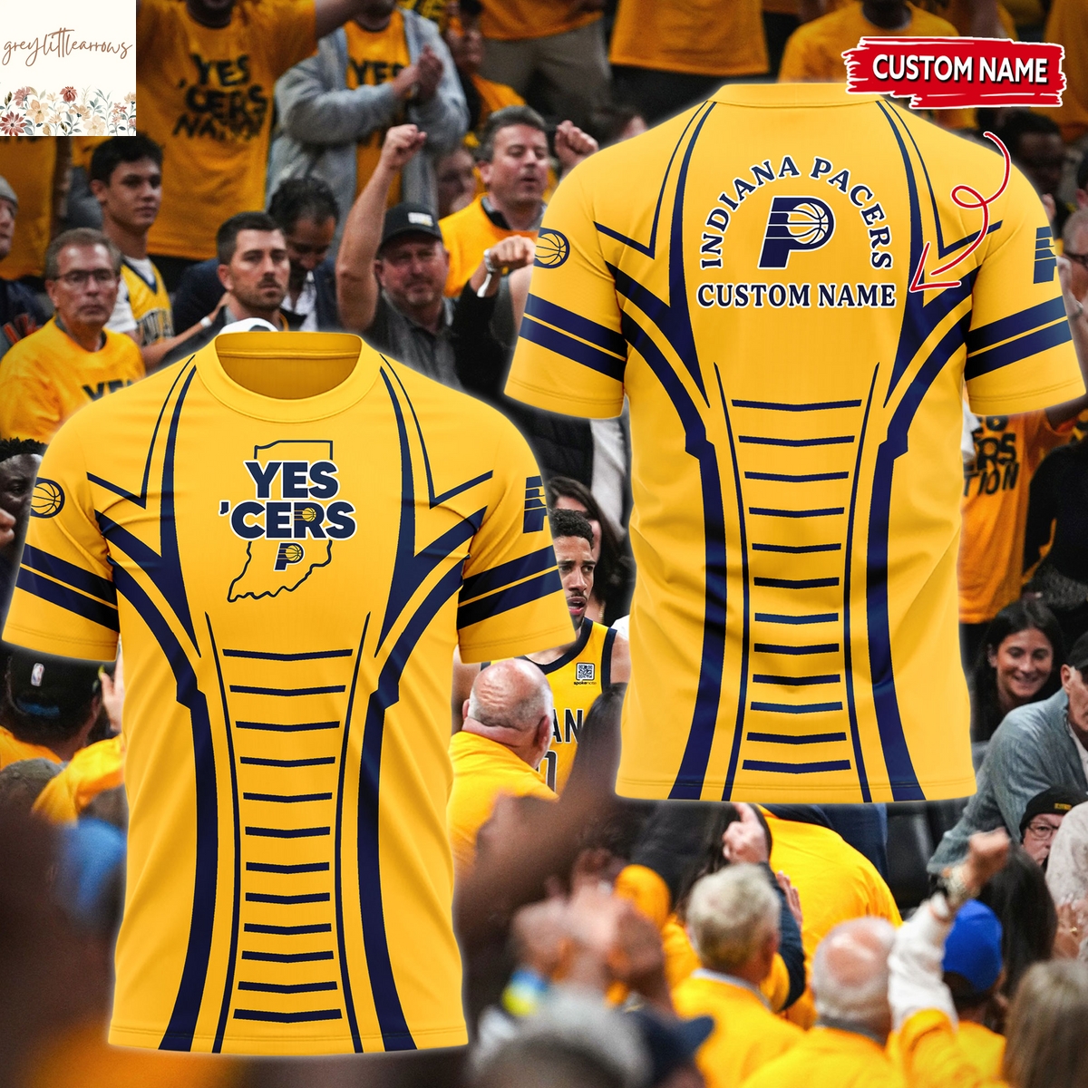 Personalized Yes Cers 2025 Indiana Pacers 3D T-Shirt Personalized Yes Cers 2025 Indiana Pacers 3D T-Shirt