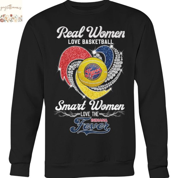 Real Women Love Basketball Smart Women Love The Indiana Fever Unisex T-Shirt