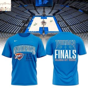 Western Conference Champions 2025 Oklahoma City Thunder 3D T-Shirt