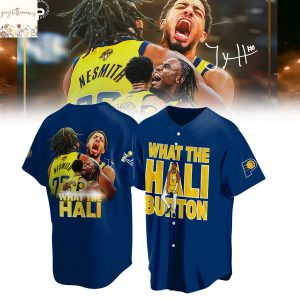 What The Hali Burton Indiana Pacers 2025 Signature Baseball Jersey – Blue
