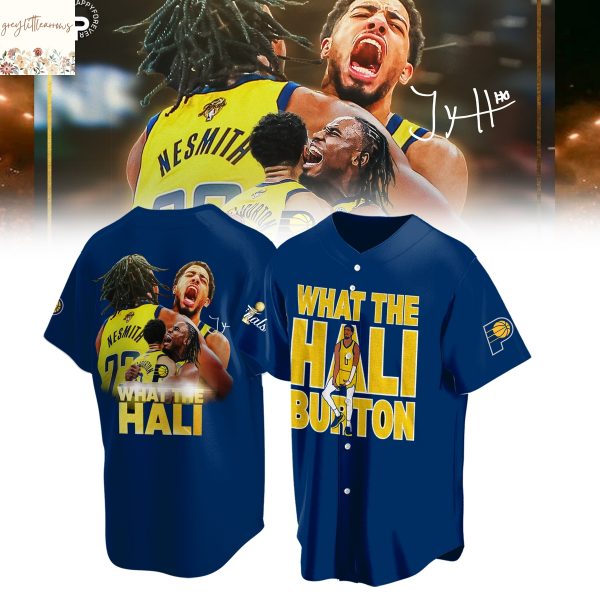 What The Hali Burton Indiana Pacers 2025 Signature Baseball Jersey – Blue